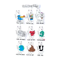 Unisex Ripndip Fuck Everything Sticker Pack