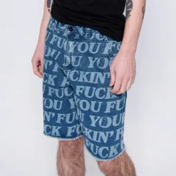 Unisex Ripndip Fuckin Fuck Denim Shorts
