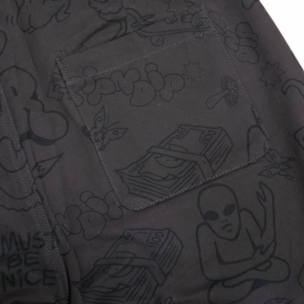 Unisex Ripndip Nerm Doodle Twill Shorts